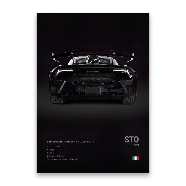 Famous Cars Canvas Art Print - M5, 918, GT3, G63, STO, SLS - Modern Wall Decor Poster