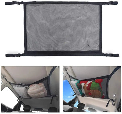 Portable Car Roof Storage Net - Interior Cargo Organizer Bag