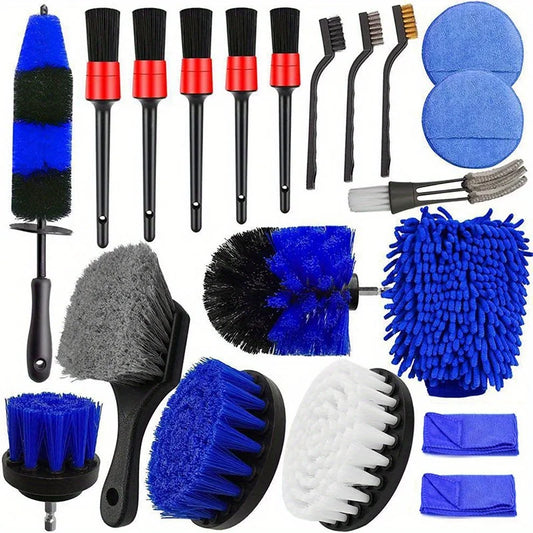 20-Piece Wheel & Tire Brush Kit - Car Detailing & Cleaning Set