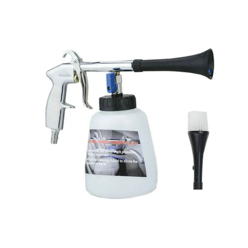 High-Pressure Portable Car Wash Gun - Interior Deep Cleaning with Brush Attachment