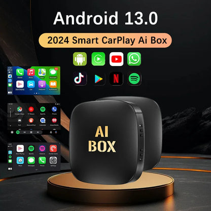 Android 13 Ai Box Wired to Wireless Carplay Android Auto Adapter WiFi