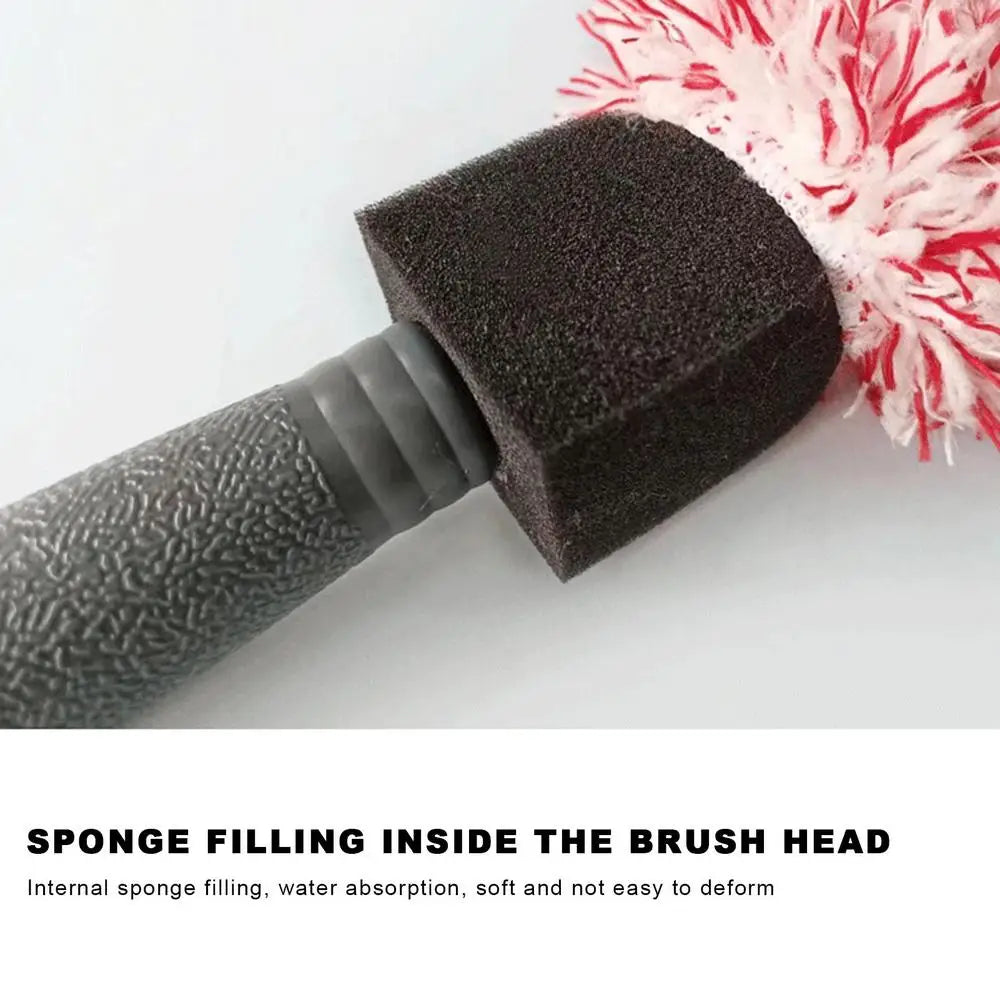 Microfiber Car Wash Brush - Tire & Wheel Scrubber for Detailing